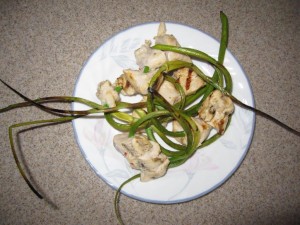 Garlic Scape Kabob
