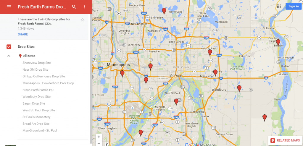 Drop Site Map