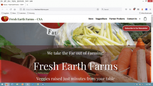 Fresh Earth Farms Web Site